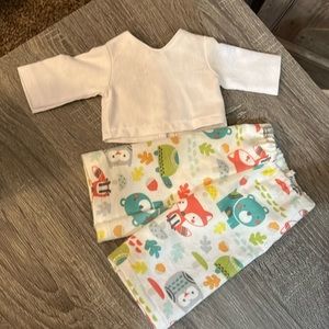 Handmade Flannel pajamas for 18” girl